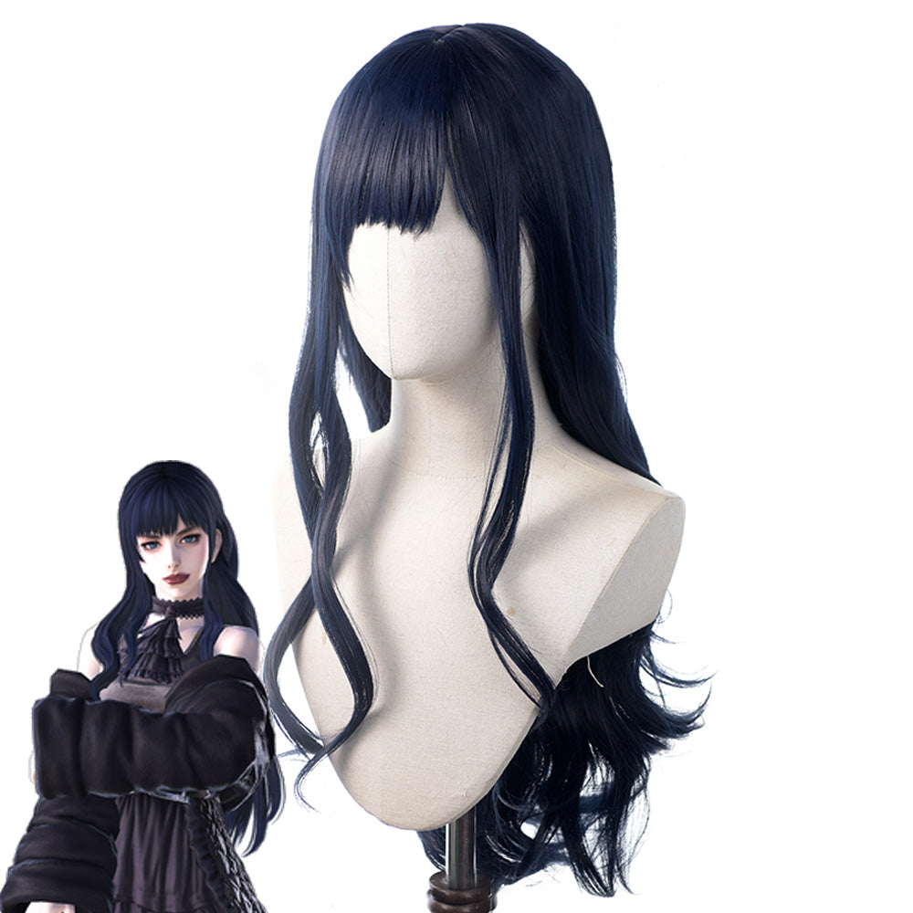 Final Fantasy XIV Shadowbringers 5.0 FF14 Boss Gaia Black Blue Cosplay Wig Wig - Tophatter Daily Deals